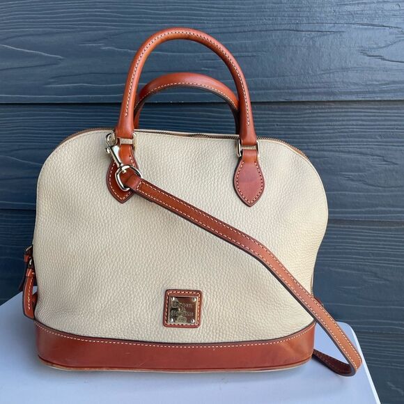 DOONEY & BOURKE Ivory Bone Boston Dome Satchel Dillen Tote Handbag - Picture 1 of 13